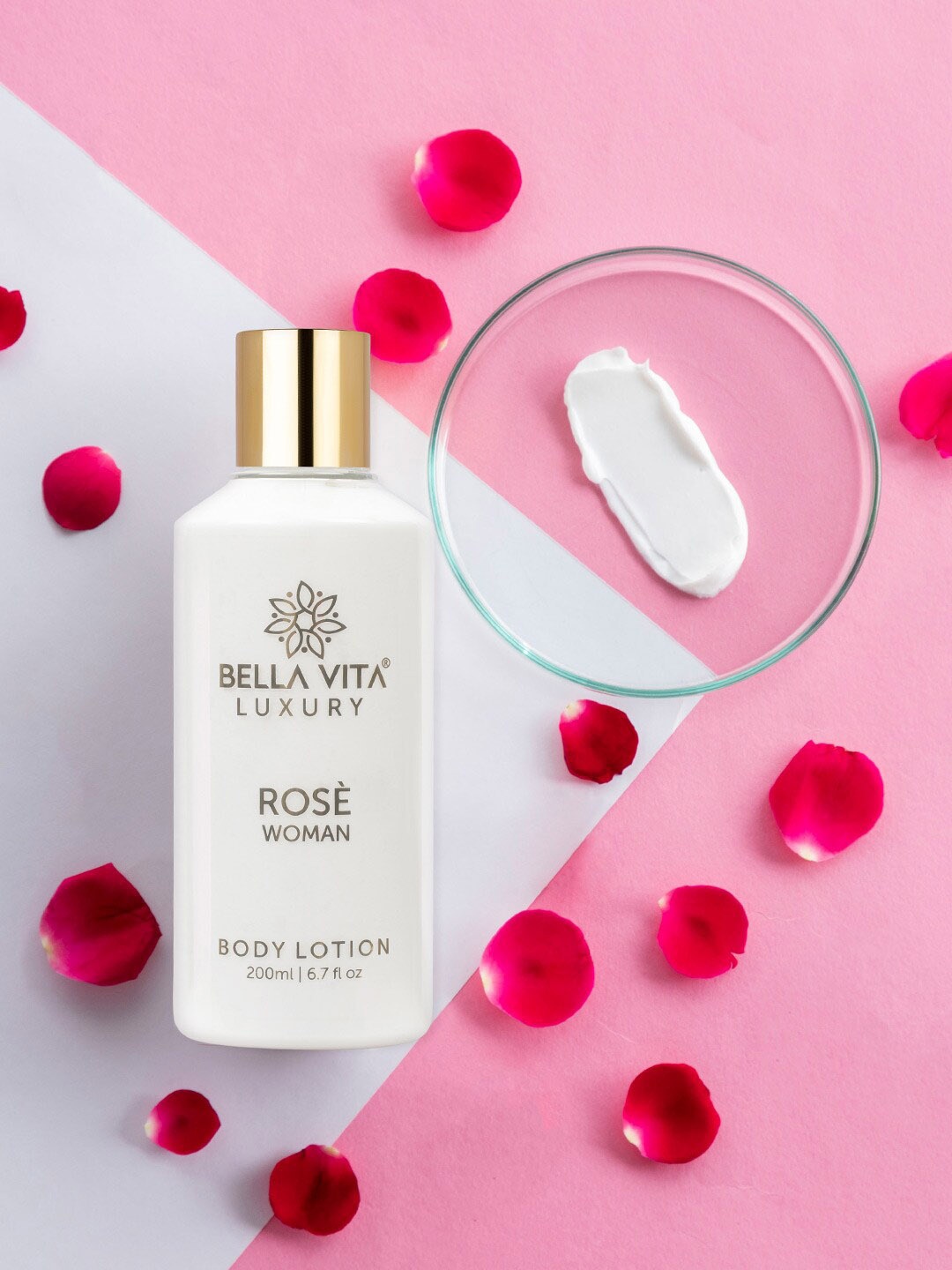 

Bella Vita Organic Rose Body Lotion for Hydrating & Soft Skin - 200 ml, White