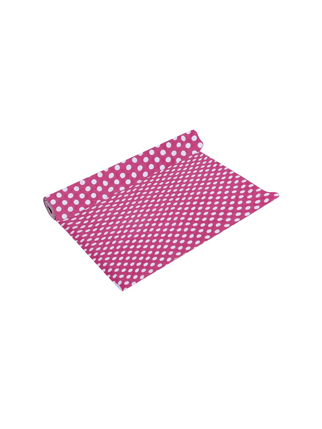 

Kuber Industries Pink Polka Dot Printed Skid Resistant Shelf Liner