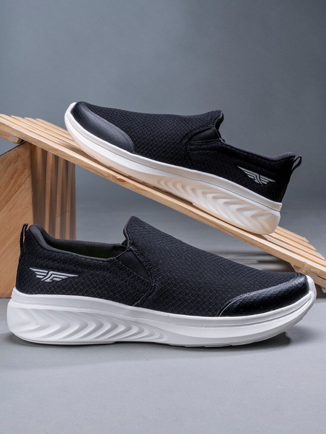 

Red Tape Men Black Mesh Walking Shoes