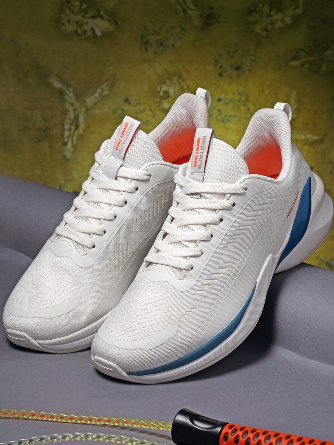 

Red Tape Men White Mesh Walking Shoes