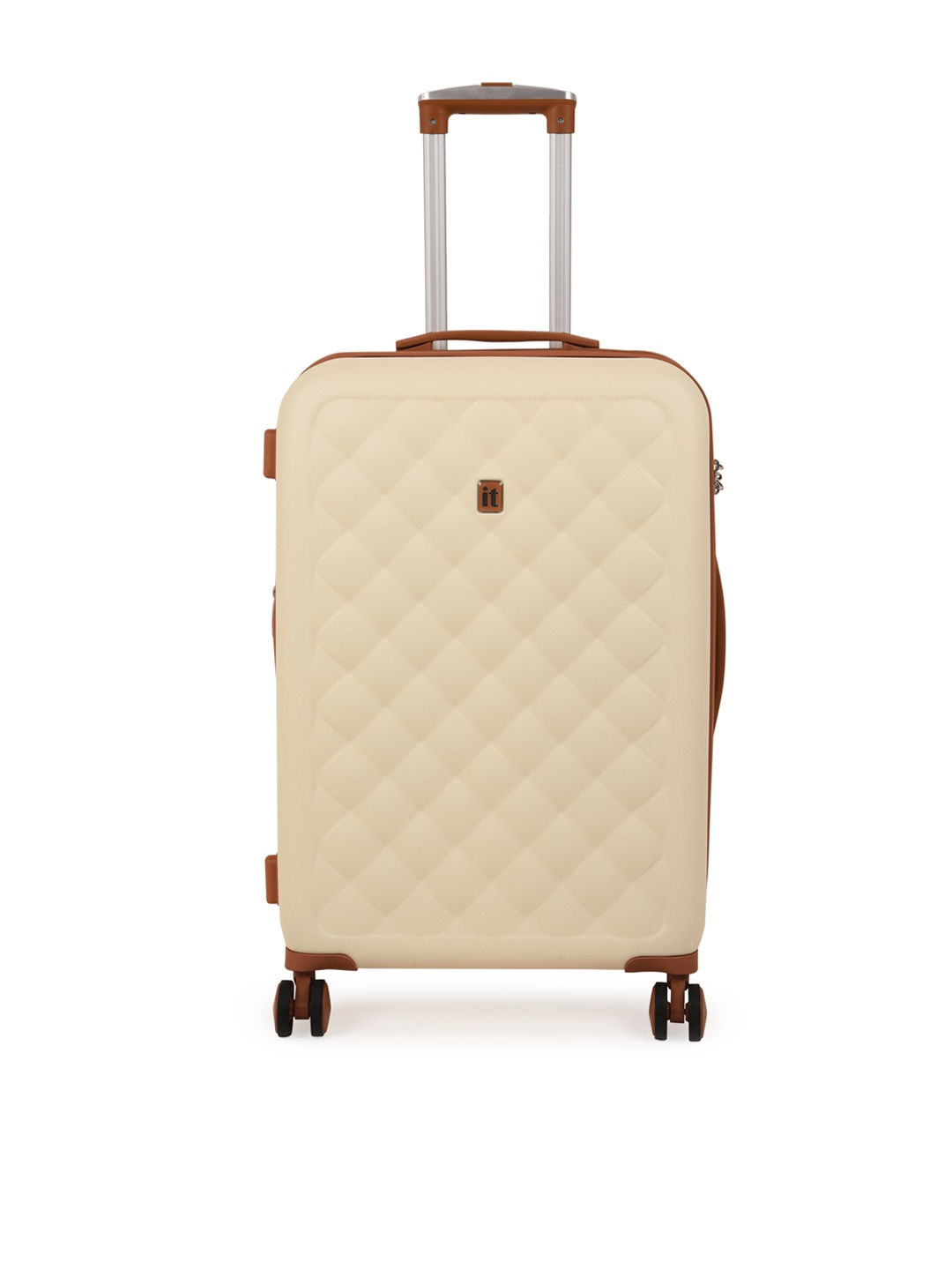 

IT luggage Off White Patterned Hard-Sided Medium Trolley Bag