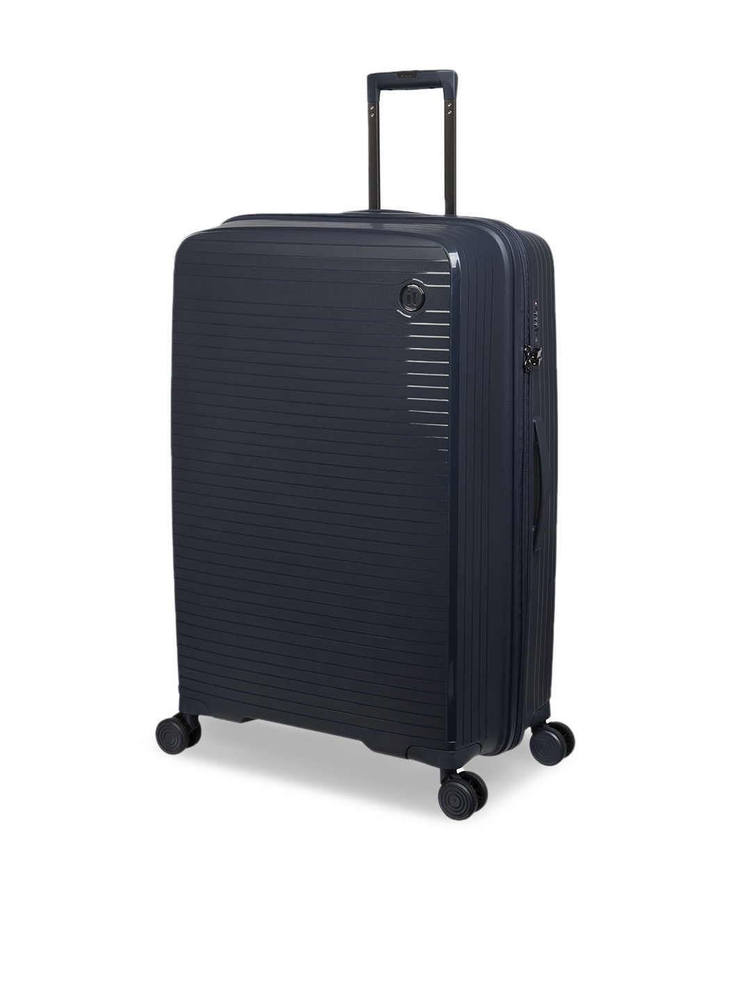 

IT luggage Blue Solid Hard-Sided Large Trolley Bag