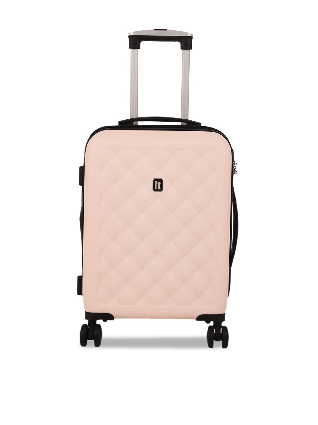 

IT luggage Pink Textured Hard-Sided Small Trolley Suitcase