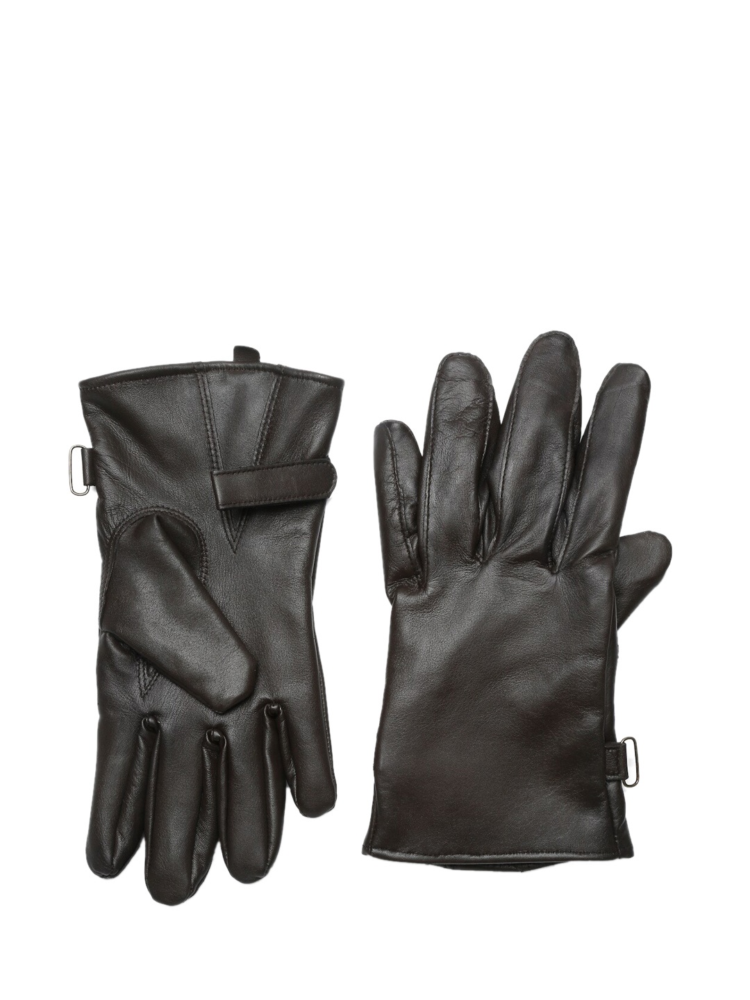 

Teakwood Leathers Men Brown Solid Leather Gloves