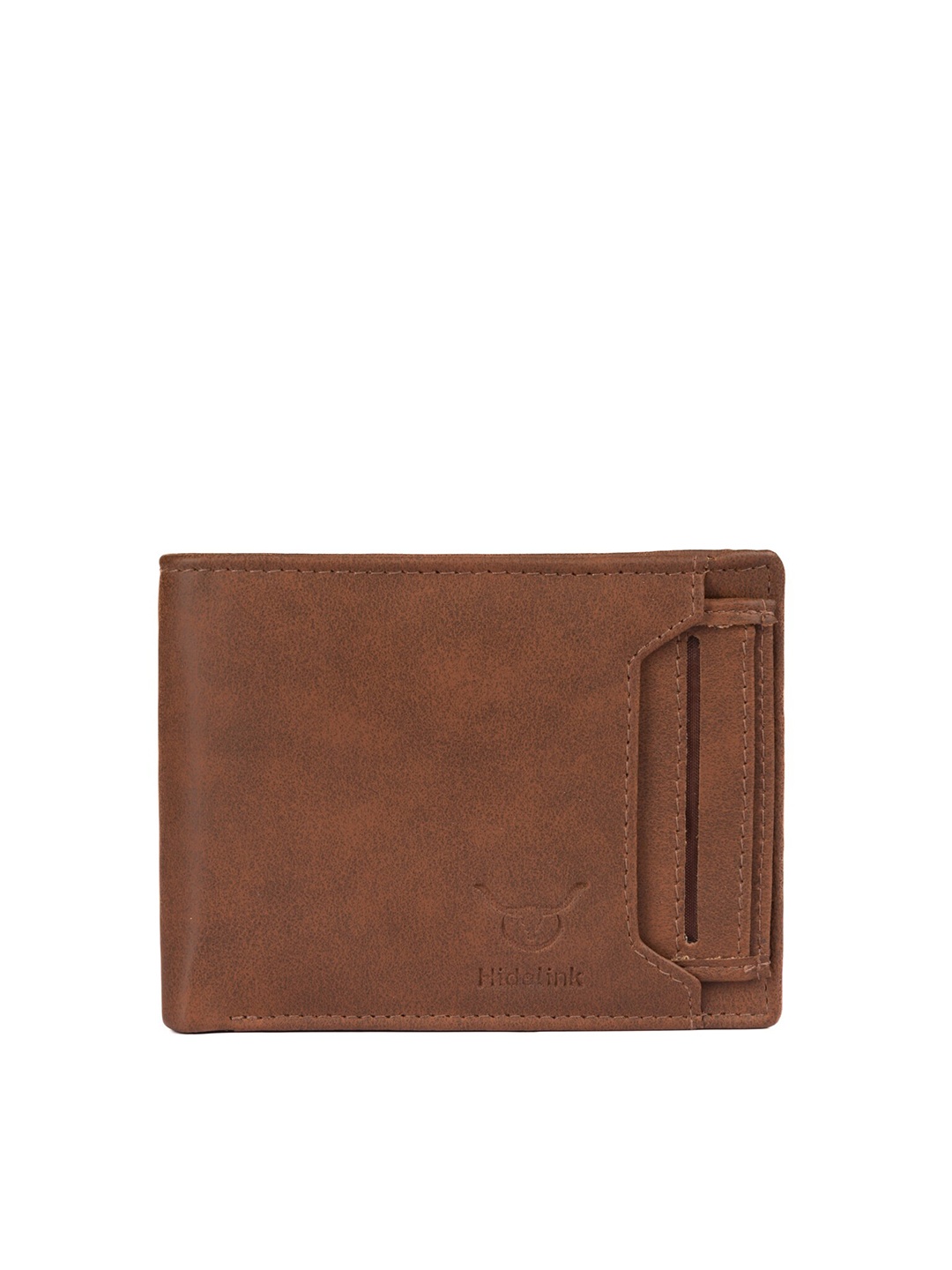 

Hidelink Men Brown Solid PU Two Fold Wallet