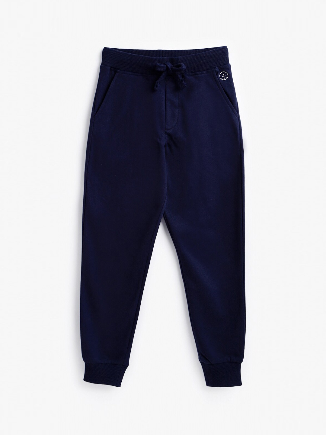 

Campana Boys Navy Blue Solid Cotton Jogger