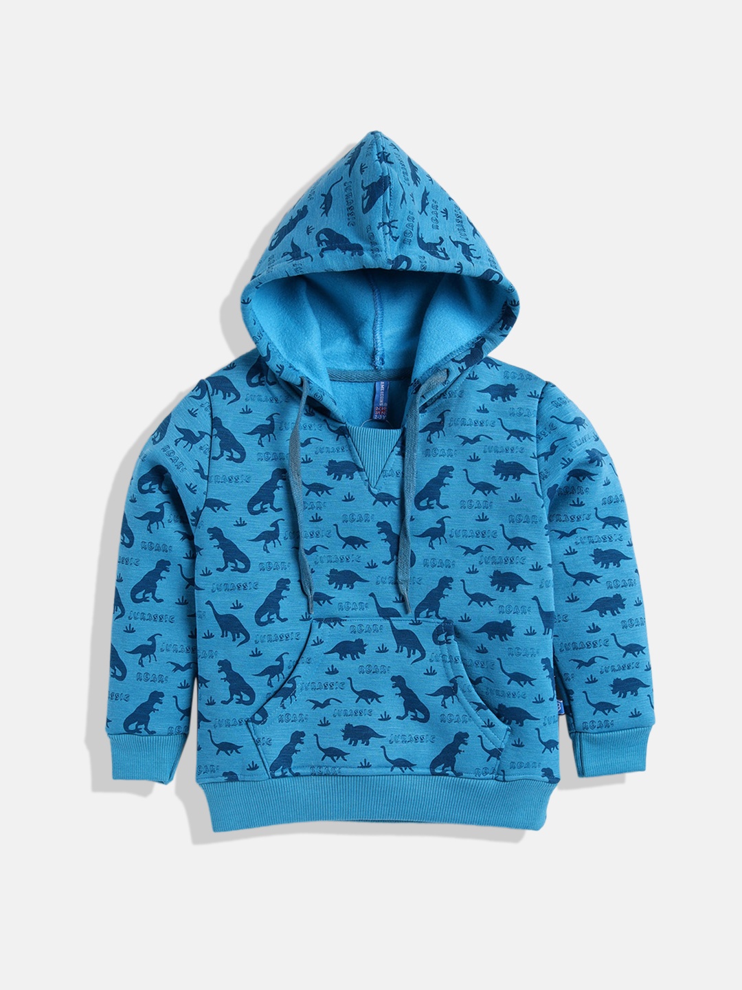 

GAME BEGINS Boys Printed Hooded Premium Cotton Sweatshirt, Blue