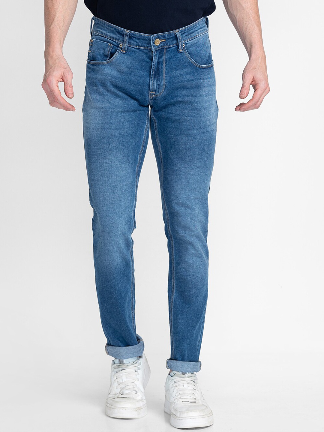 

SPYKAR Men Blue Skinny Fit Heavy Fade Jeans