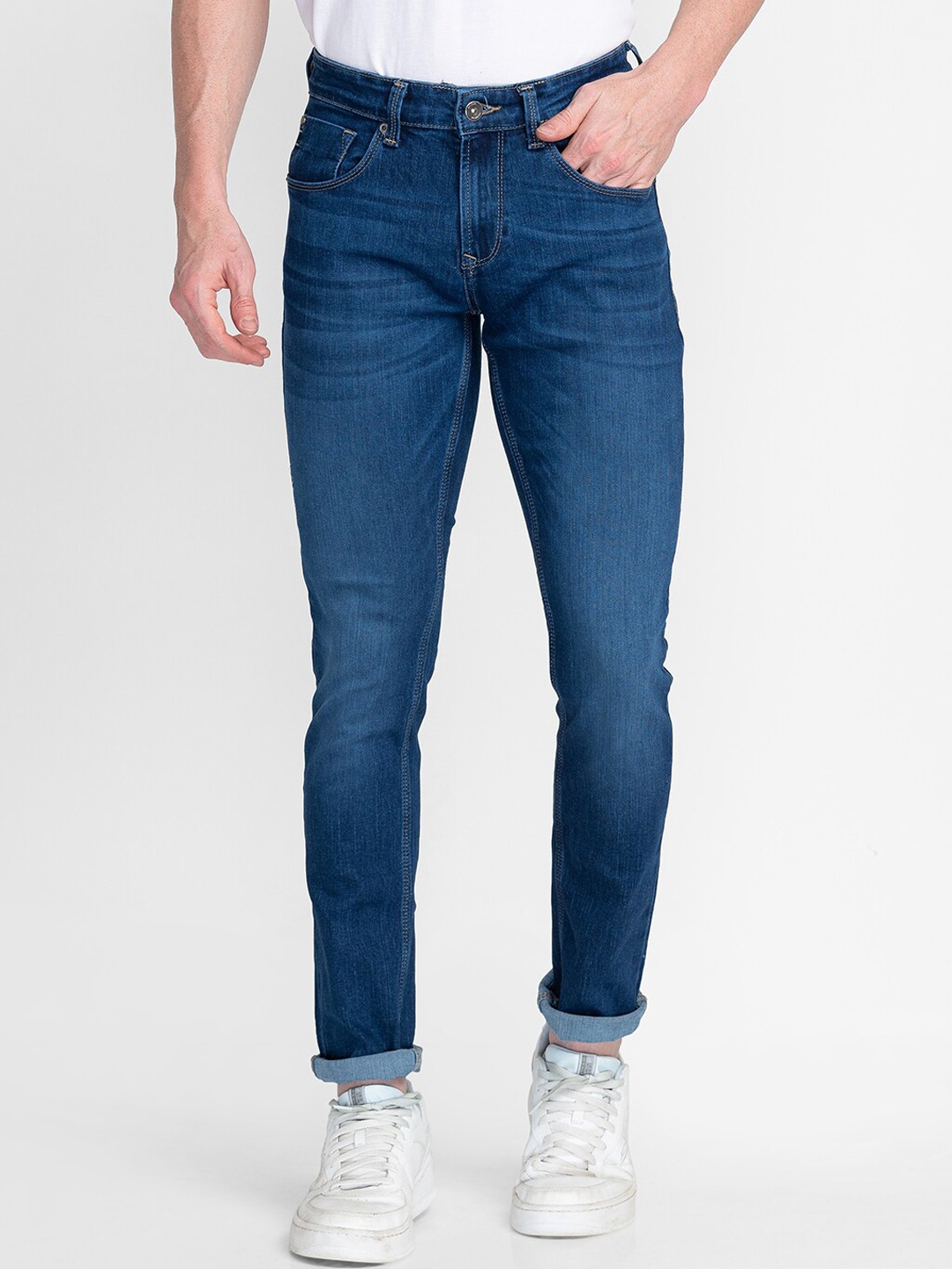 

SPYKAR Men Blue Skinny Fit Light Fade Jeans