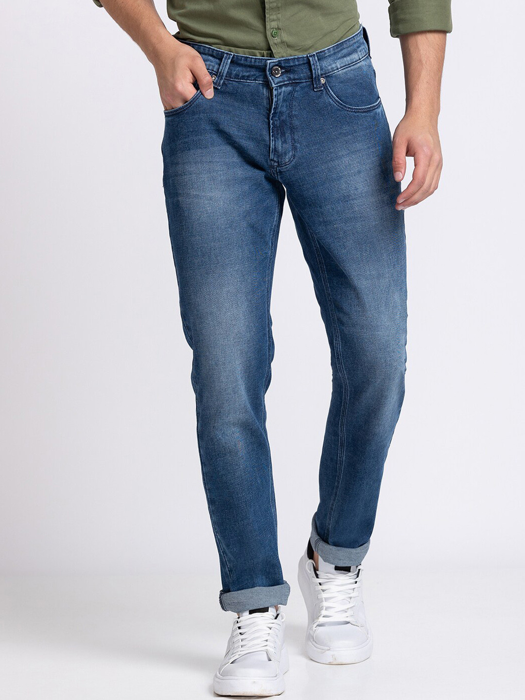 

SPYKAR Men Blue Skinny Fit Heavy Fade Jeans