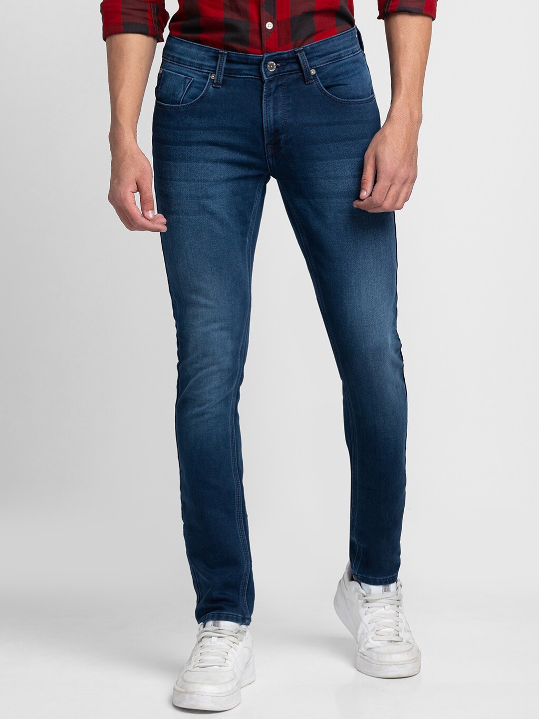 

SPYKAR Men Blue Skinny Fit Light Fade Jeans