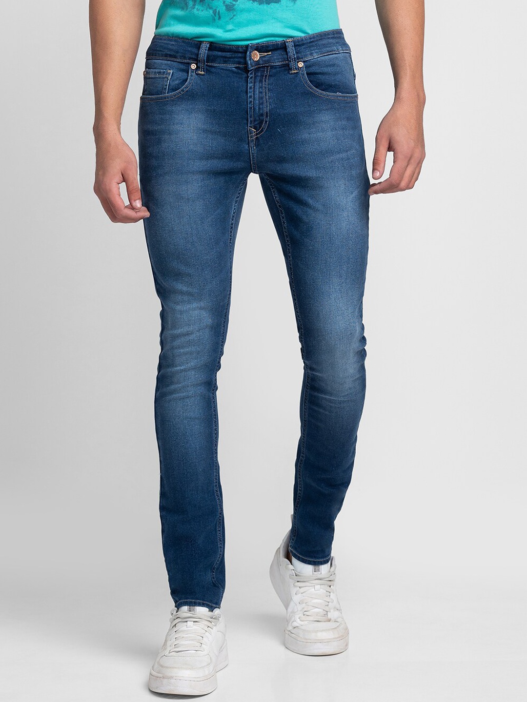 

SPYKAR Men Blue Skinny Fit Light Fade Jeans