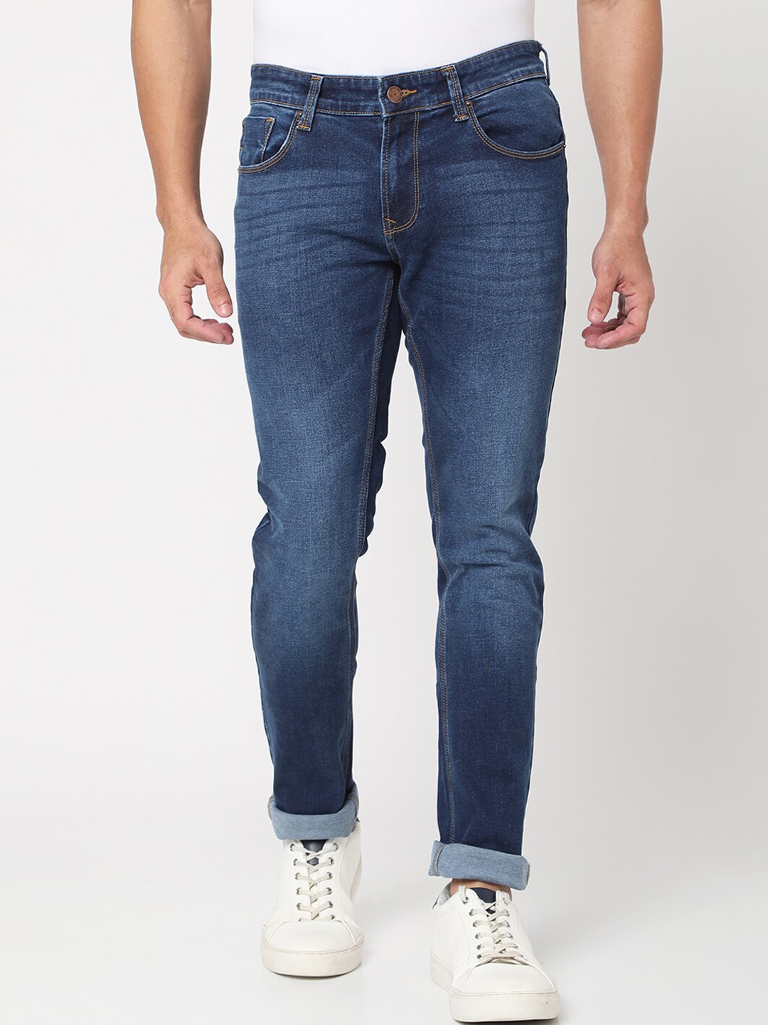 

SPYKAR Men Blue Skinny Fit Heavy Fade Jeans