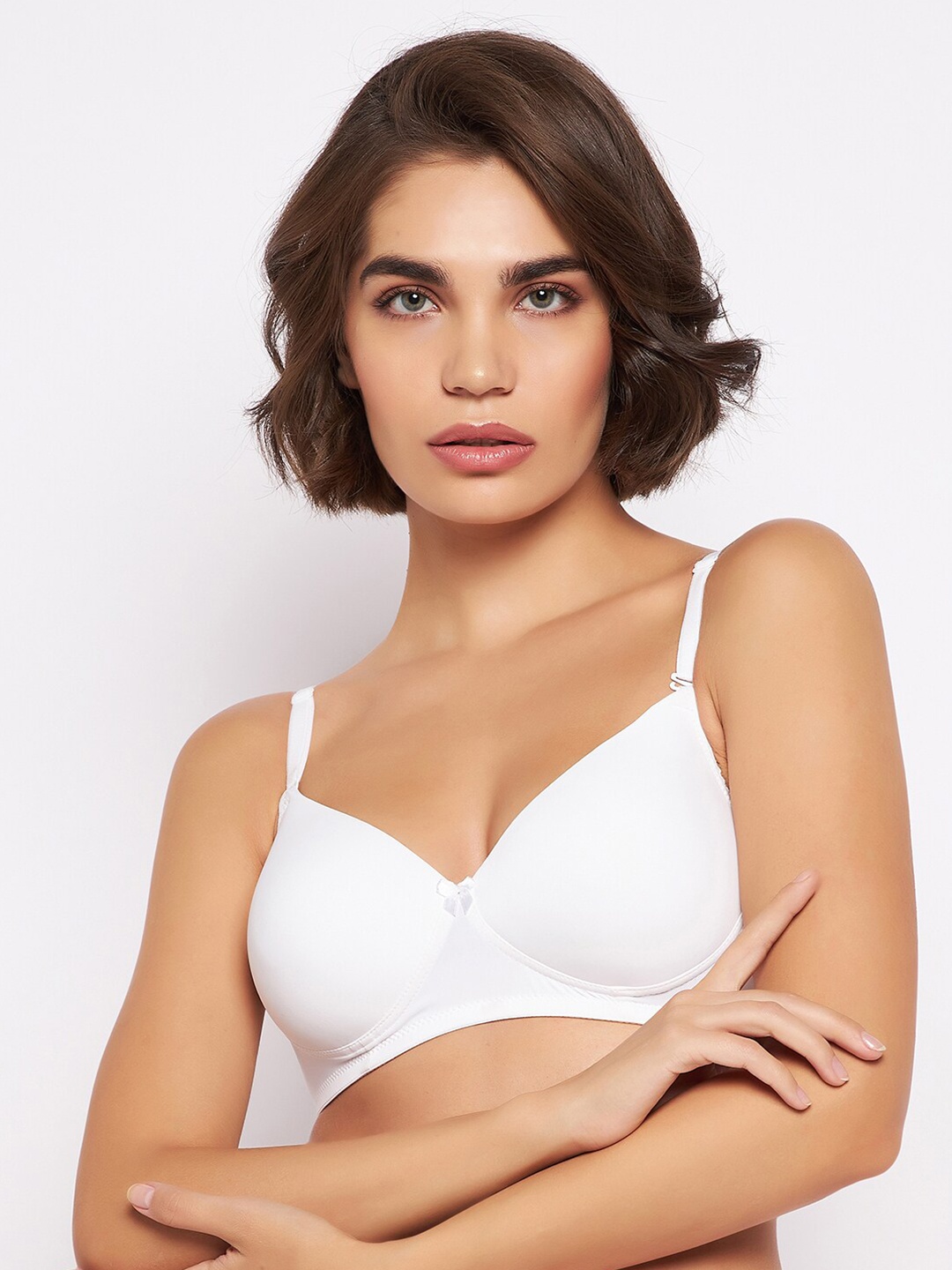 

Clovia Women White Lightly Padded T-shirt Bra