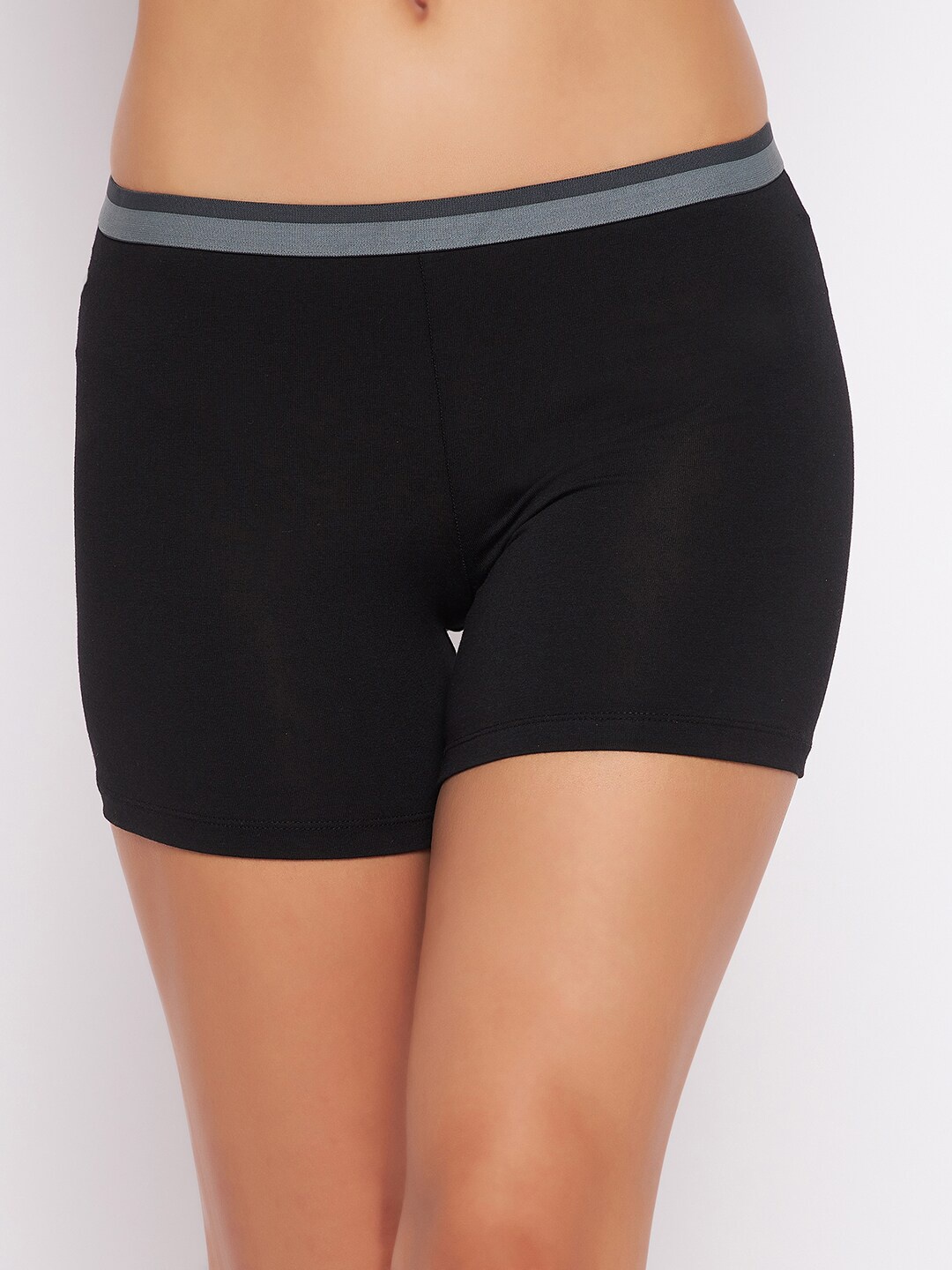 

Clovia Women Black Solid Mid-Rise Cotton Briefs