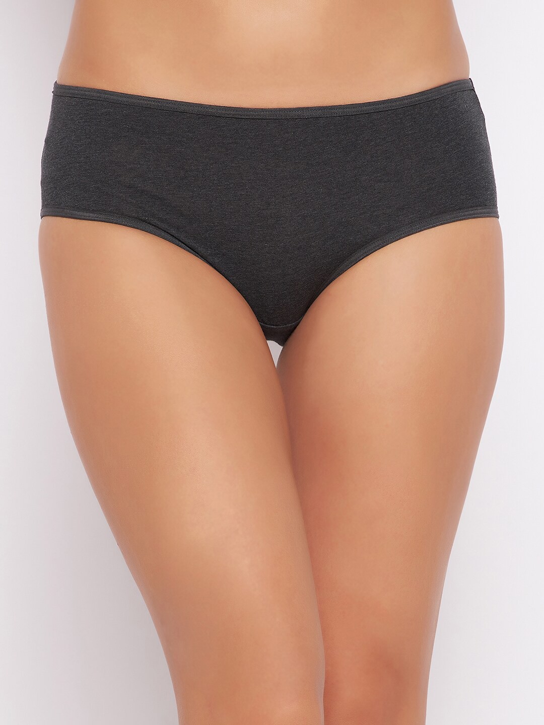 

Clovia Women Graphic Printed Mid-Rise Cotton Hipster Briefs, Charcoal