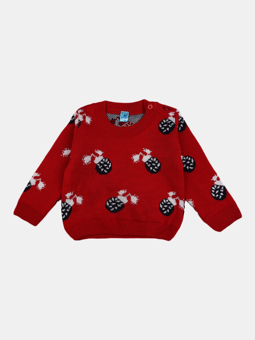 

V-Mart Kids Self Design Fleece Sweatshirt, Red
