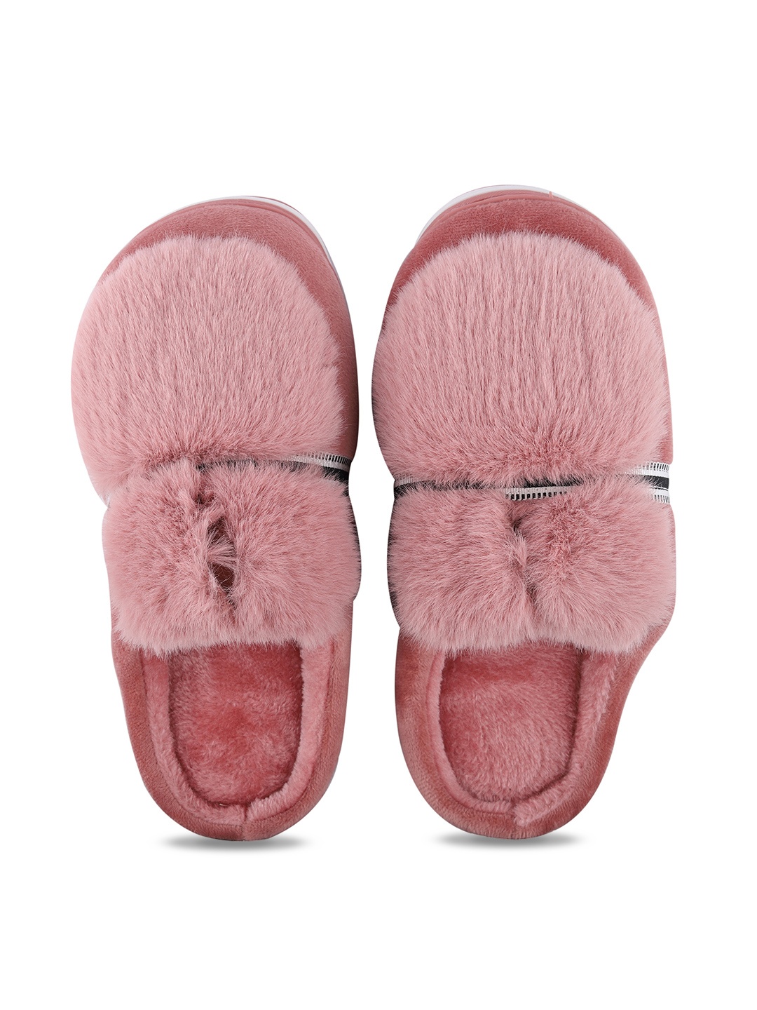 

CASSIEY Women Peach-Coloured & White Room Slippers