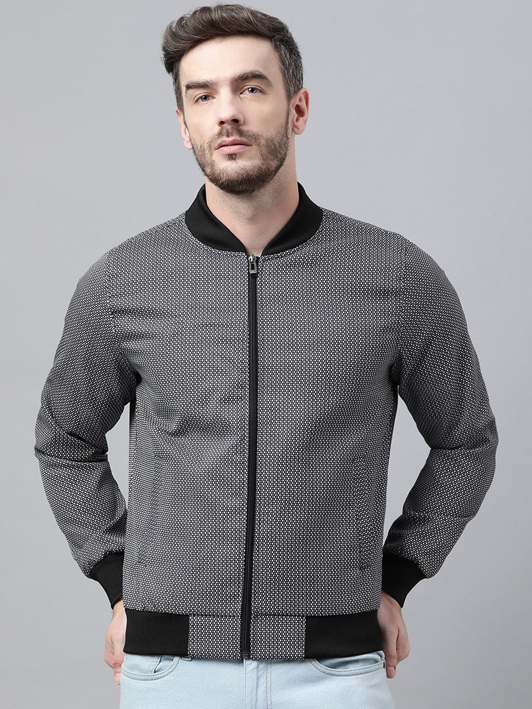 

Hangup Men Charcoal Checked Pullover Sweater