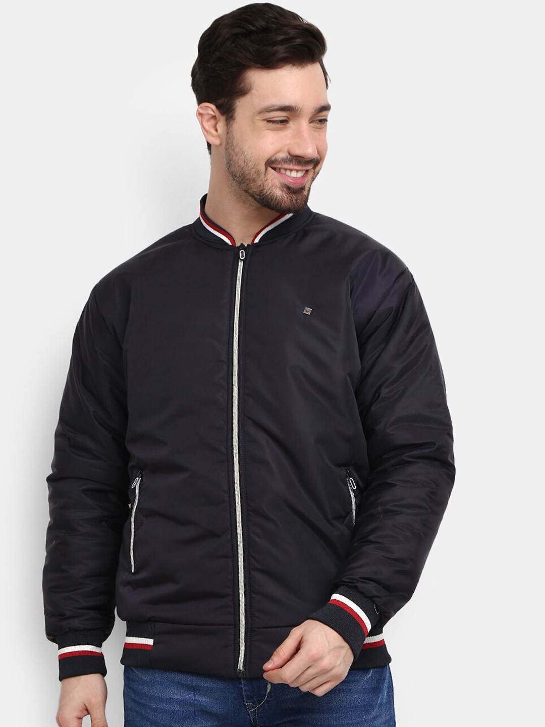 

V-Mart Men Navy Blue Outdoor Bomber Jacket