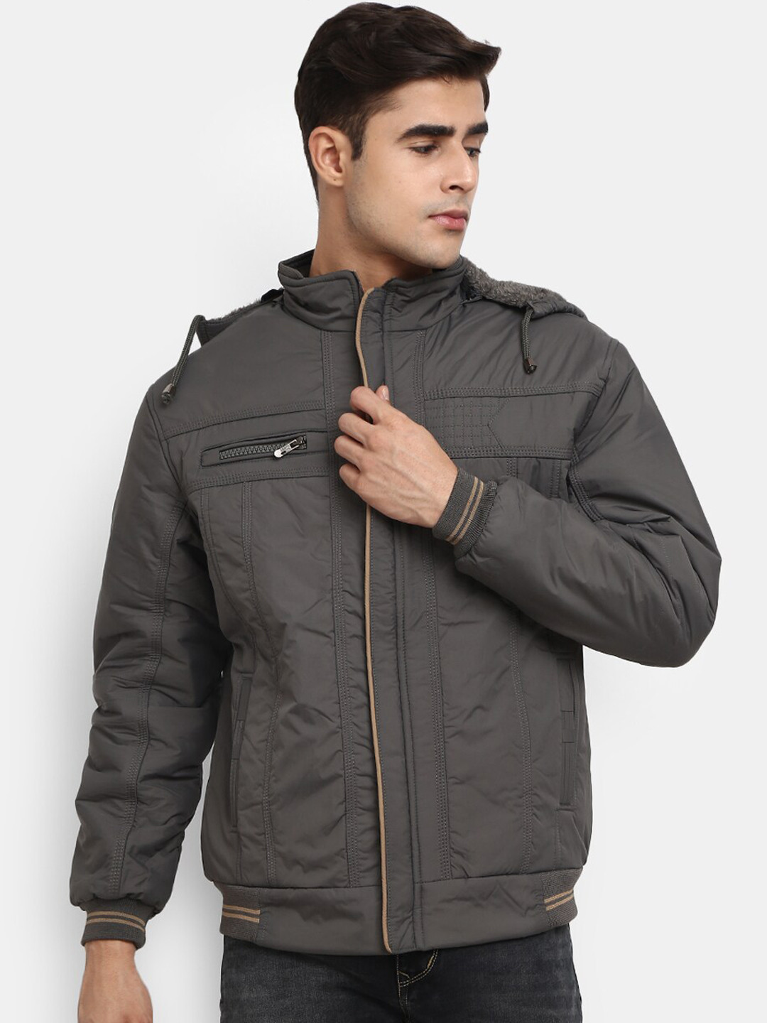 

V-Mart Men Grey Outdoor Padded Jacket