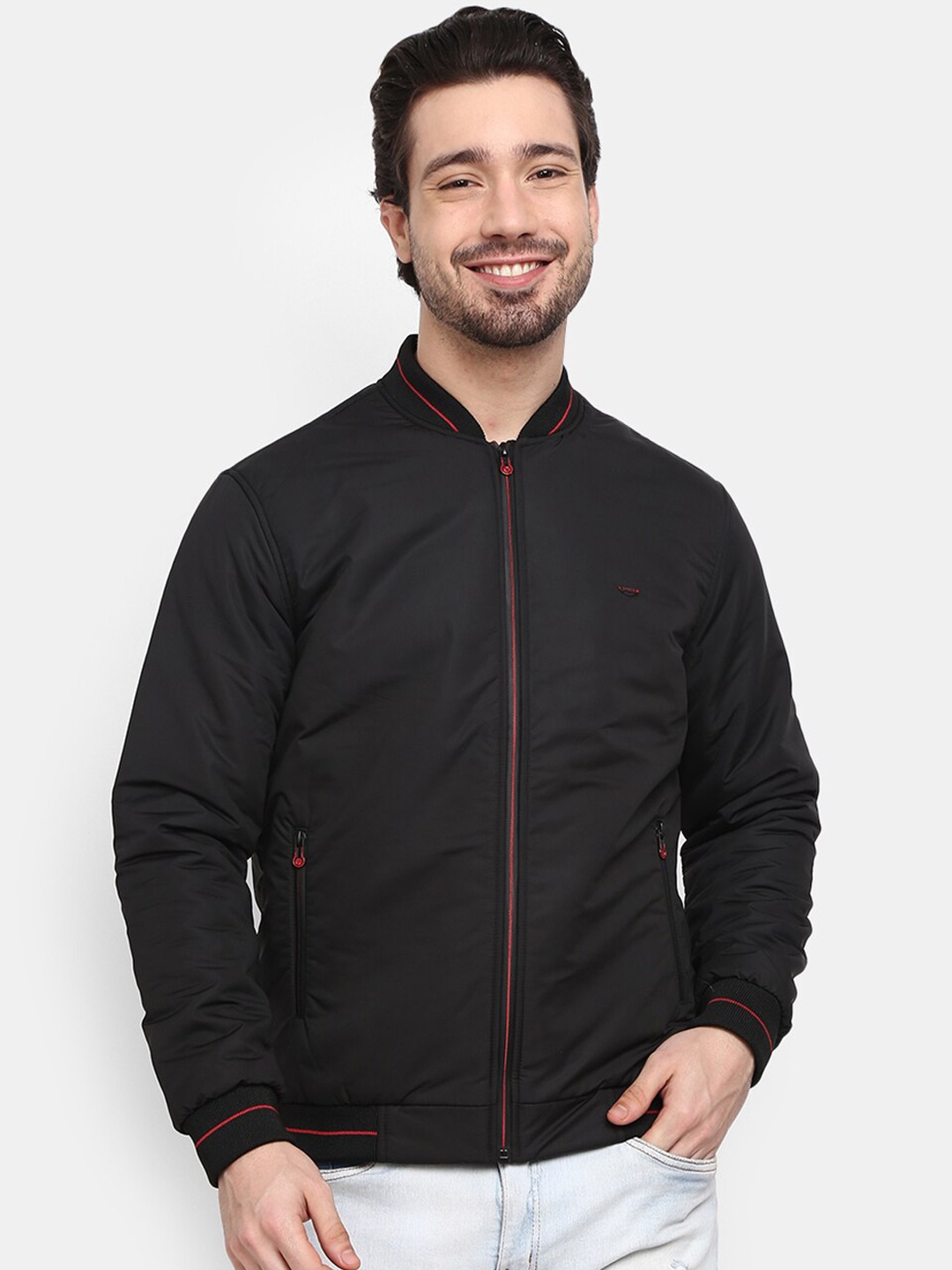 

V-Mart Men Black Solid Outdoor Padded Jacket