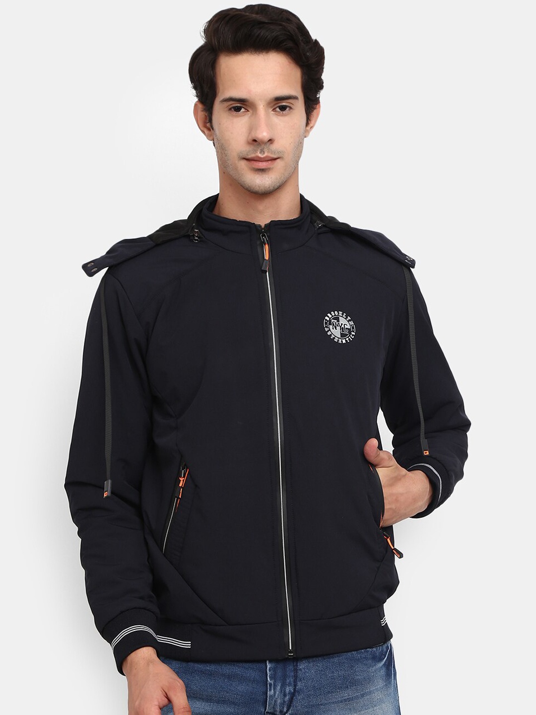 

V-Mart Men Navy Blue Outdoor Bomber Jacket