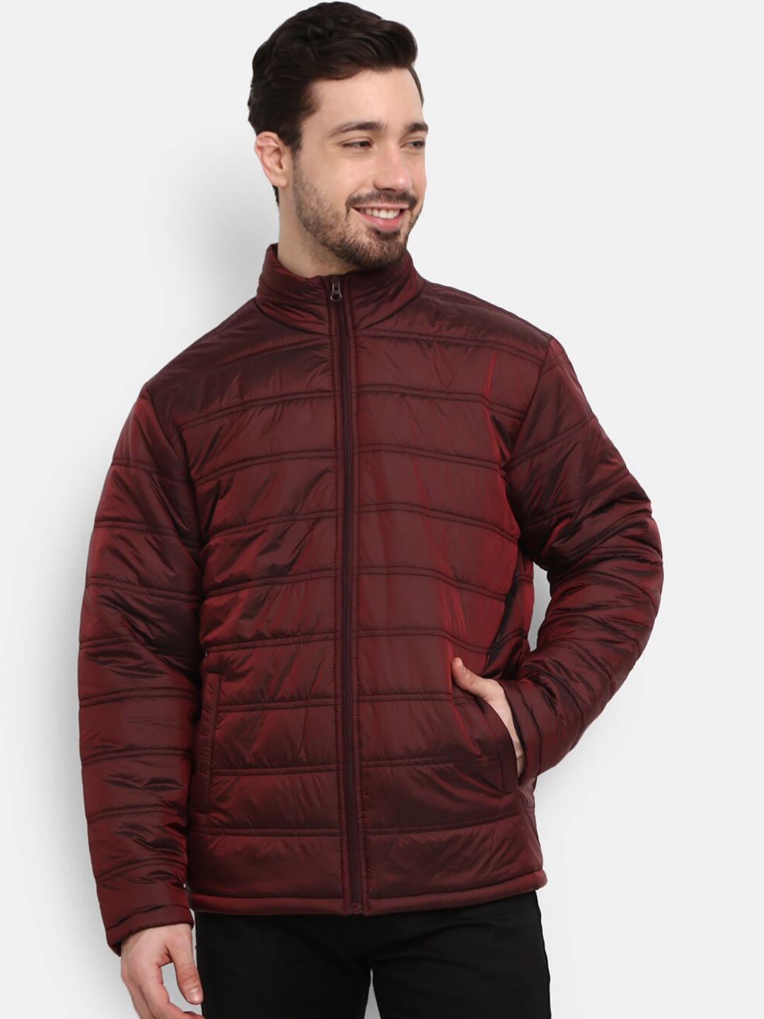 

V-Mart Men Maroon Outdoor Padded Jacket