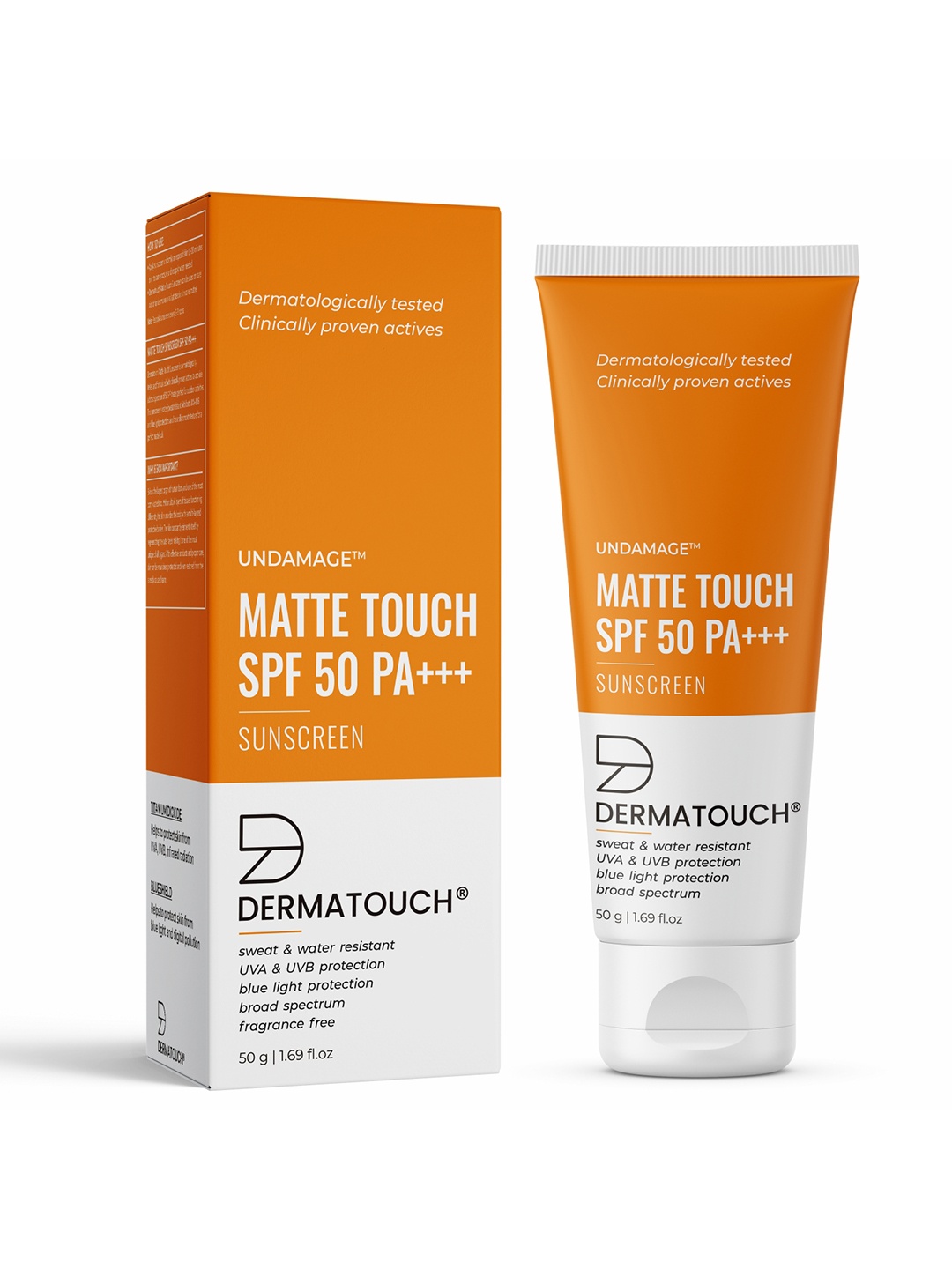 

Dermatouch Undamage Matte Touch SPF 50 PA +++ Sunscreen - 50 g, White