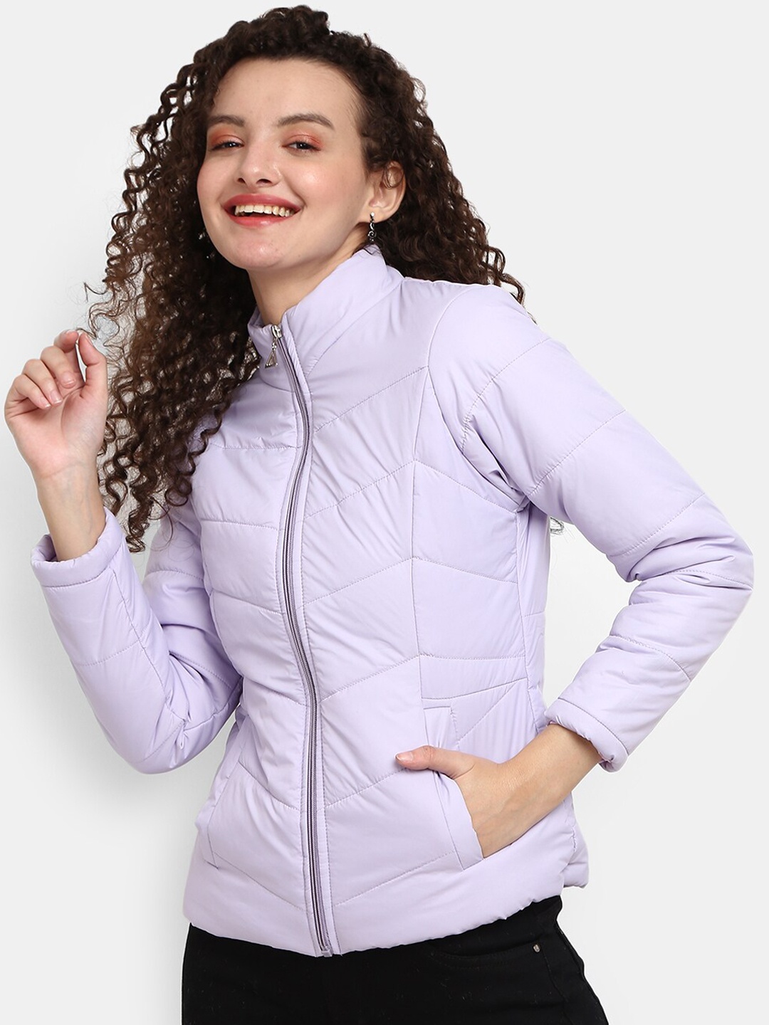 

V-Mart Women Lavender Puffer Jacket