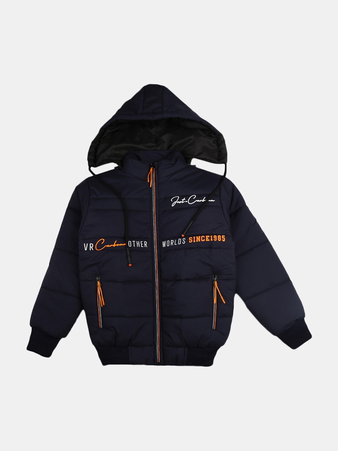 

V-Mart Boys Navy Blue Hooded Padded Jacket