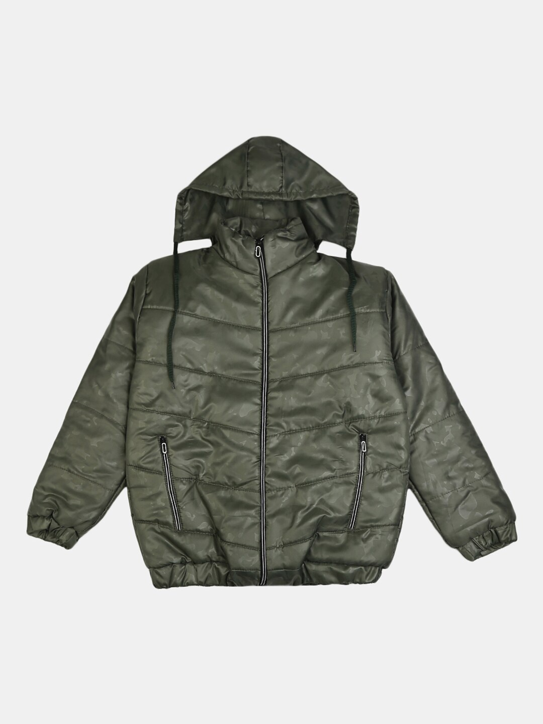 

V-Mart Boys Olive Green Hooded Padded Jacket