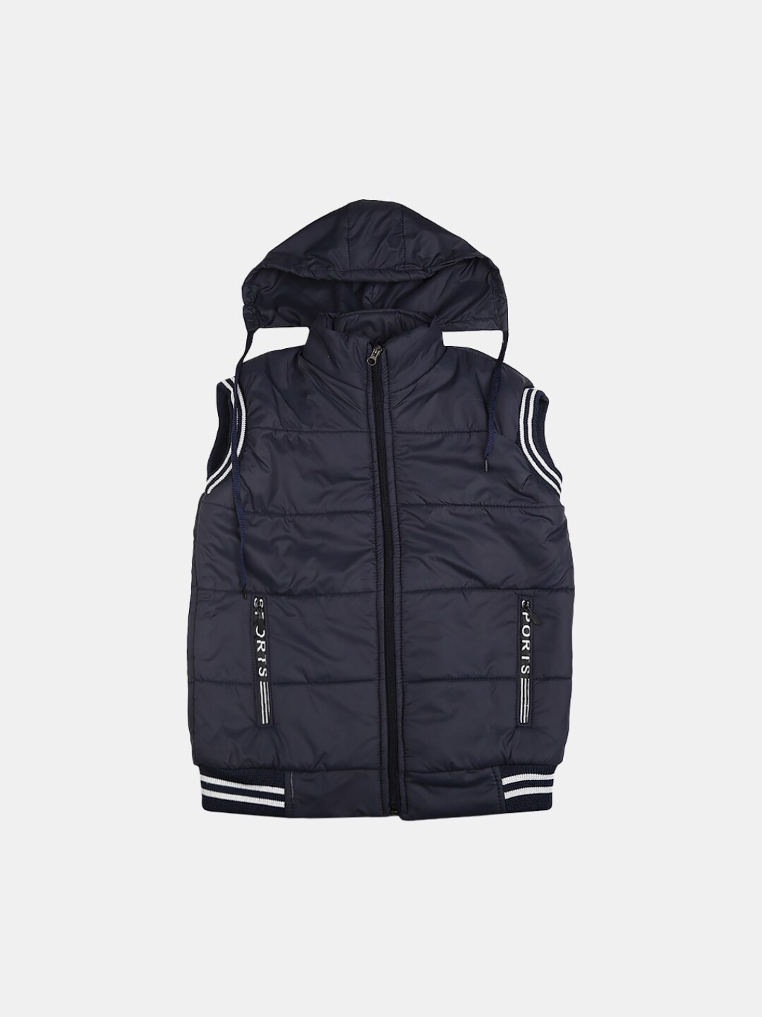 

V-Mart Boys Navy Blue Outdoor Hooded Bomber Jacket