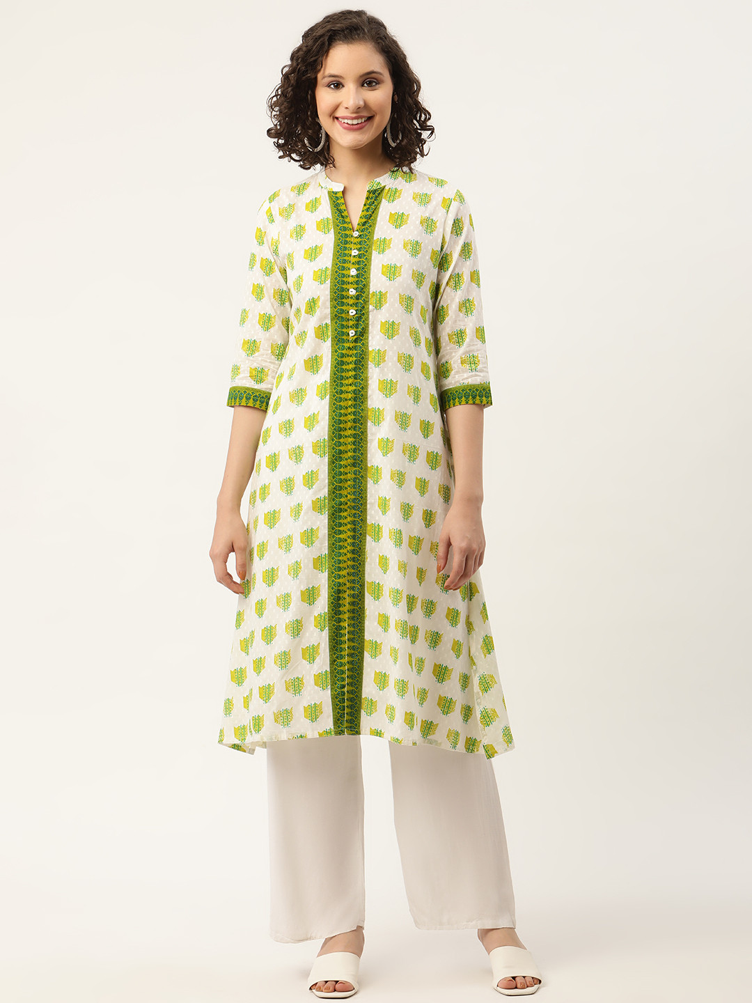 

ZIZO By Namrata Bajaj Women Printed Kurta, White