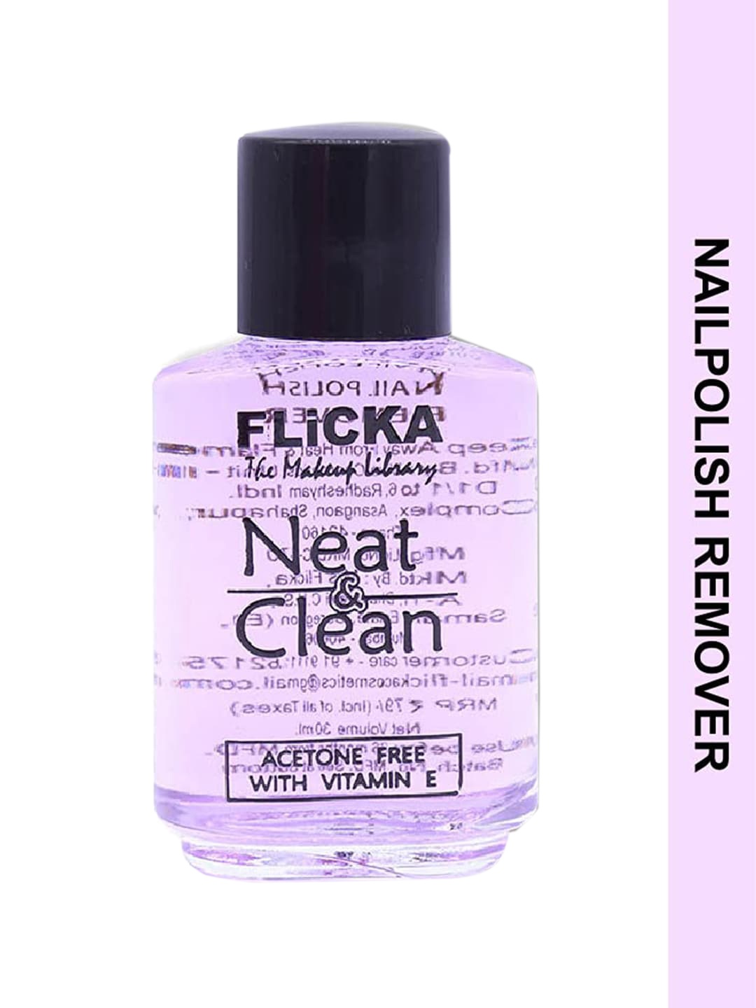 

FLiCKA Neat & Clean Nail Polish Remover 30 ml, Violet