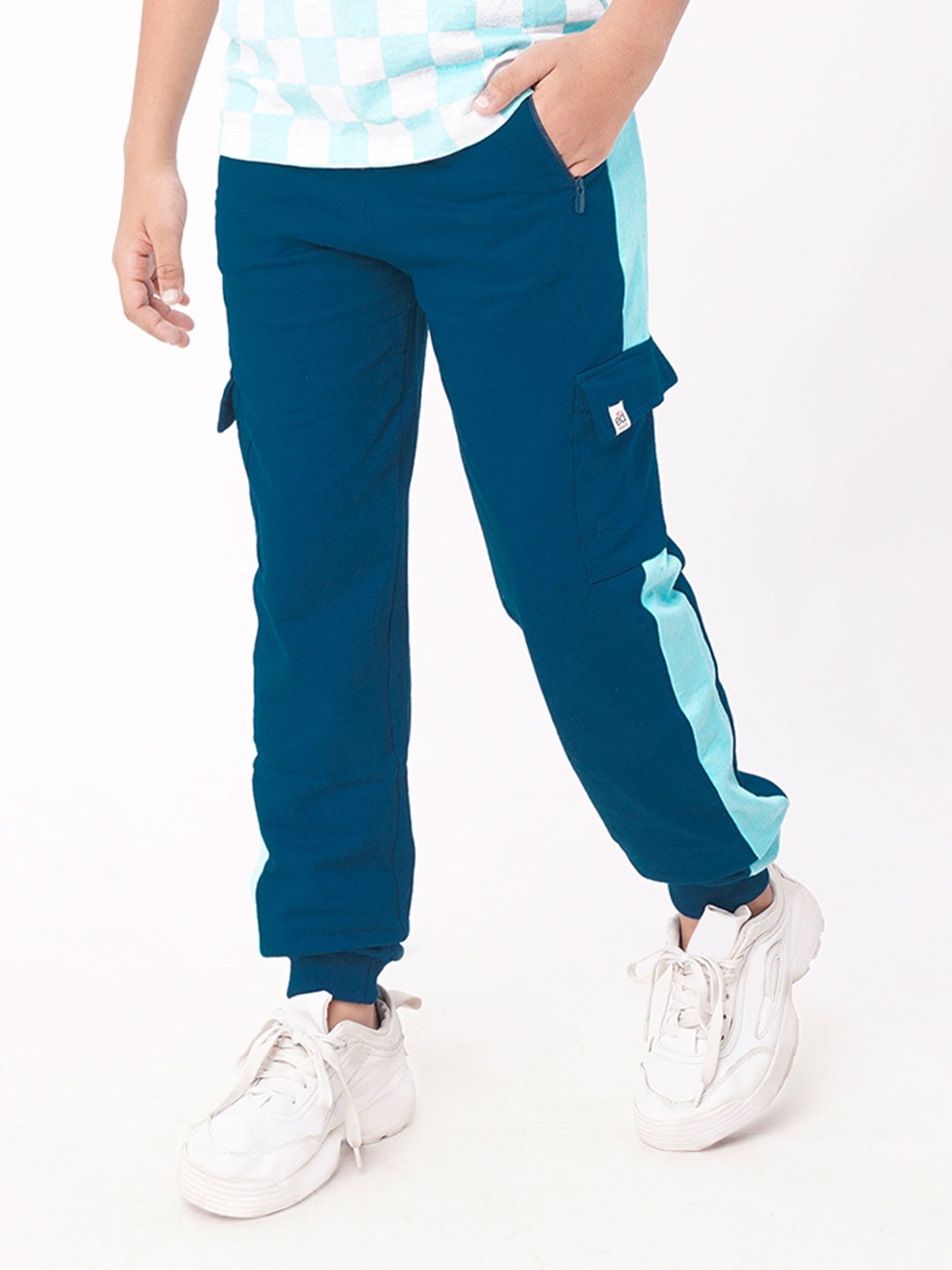 

edheads Boys Teal Green Regular Fit Cotton Joggers