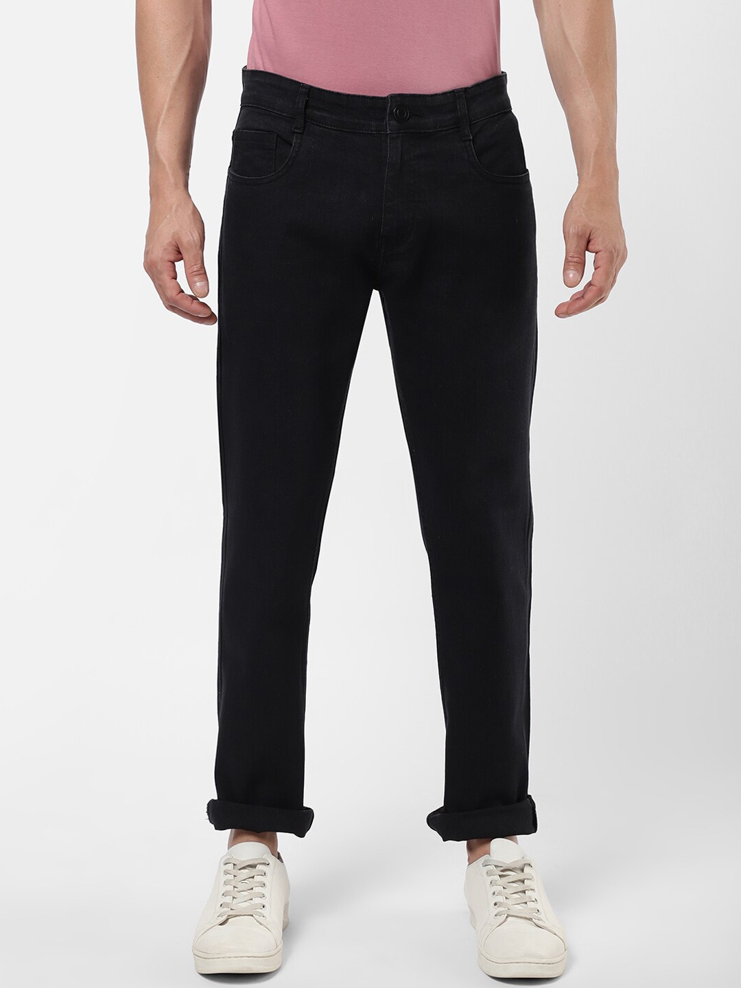 

R&B Men Black Slim Fit Jeans