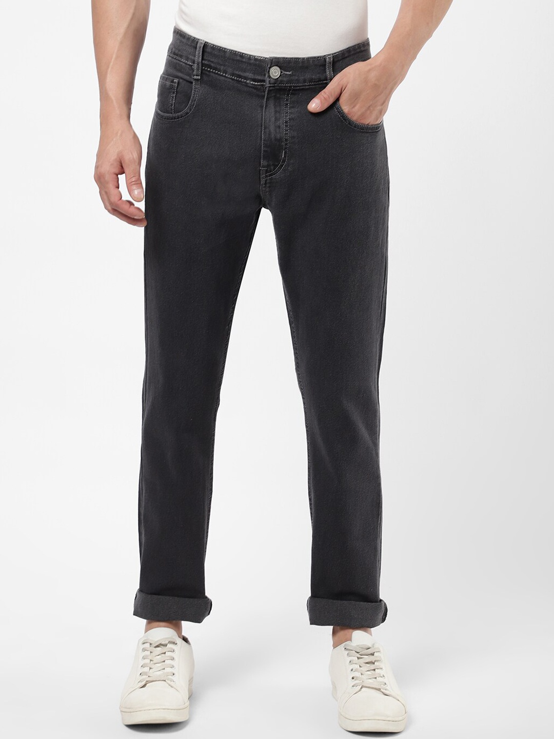 

R&B Men Slim Fit Jeans, Grey