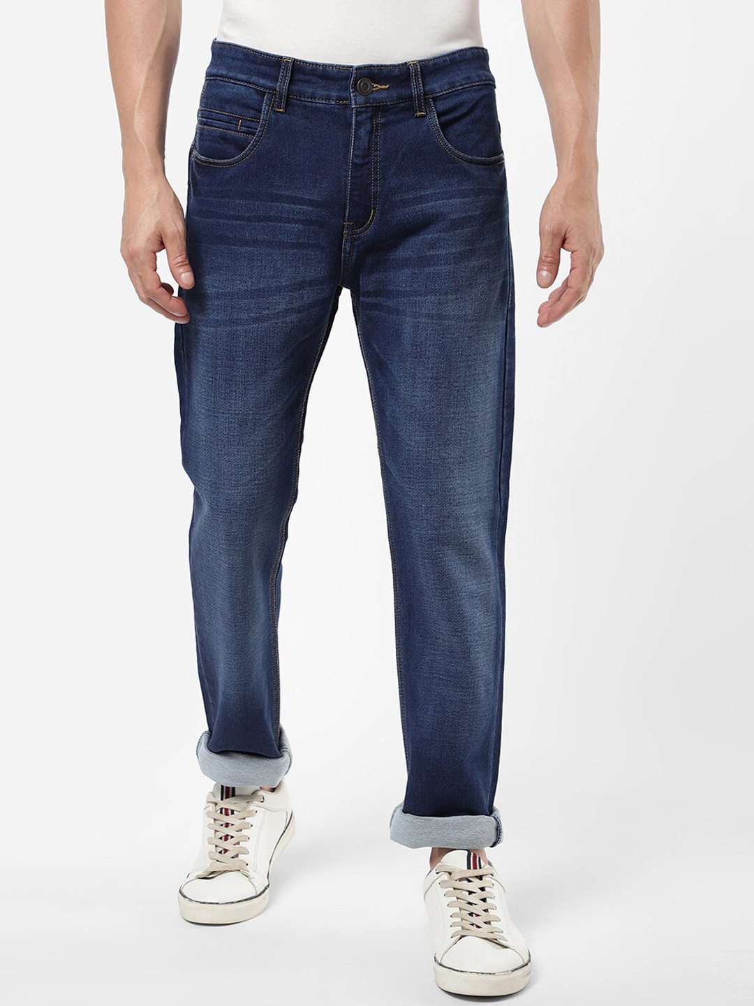 

R&B Men Blue Slim Fit Light Fade Jeans