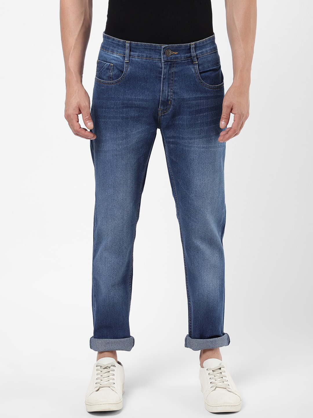 

R&B Men Blue Slim Fit Heavy Fade Jeans