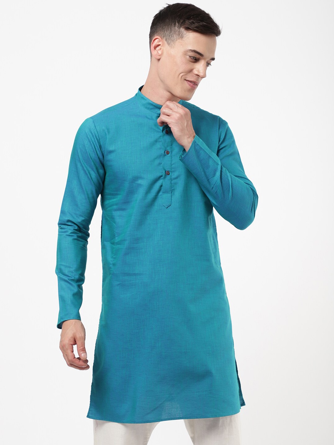 

R&B Men Blue Cotton Kurta