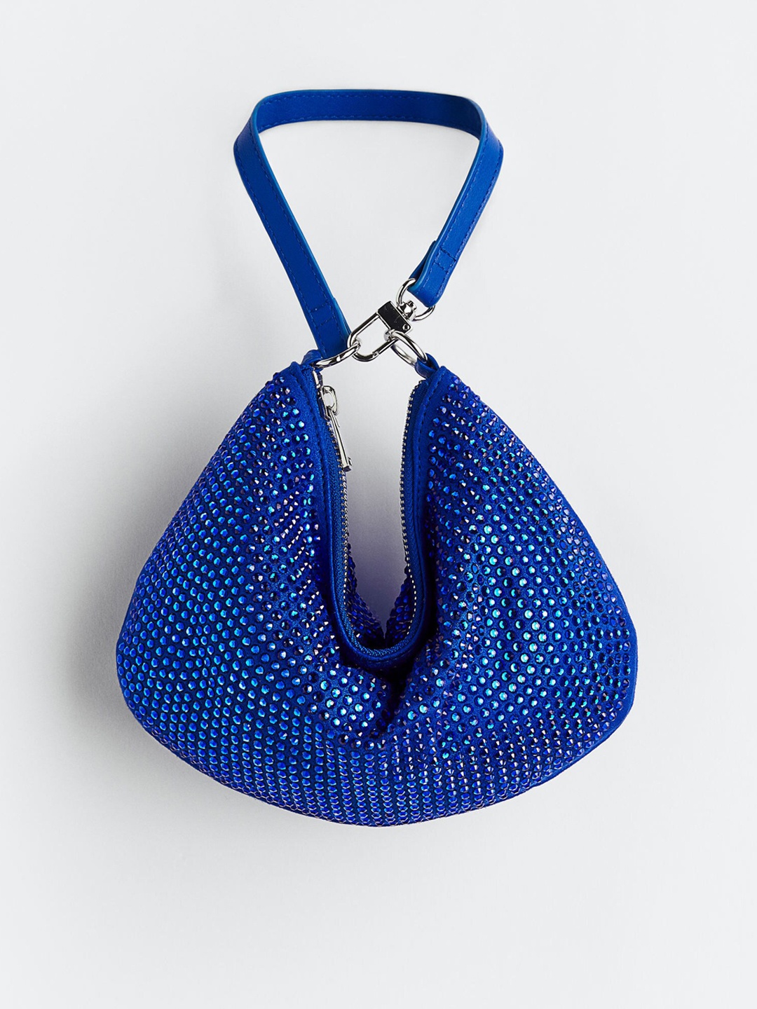 

H&M Rhinestone-Embellished Shoulder Bag, Blue