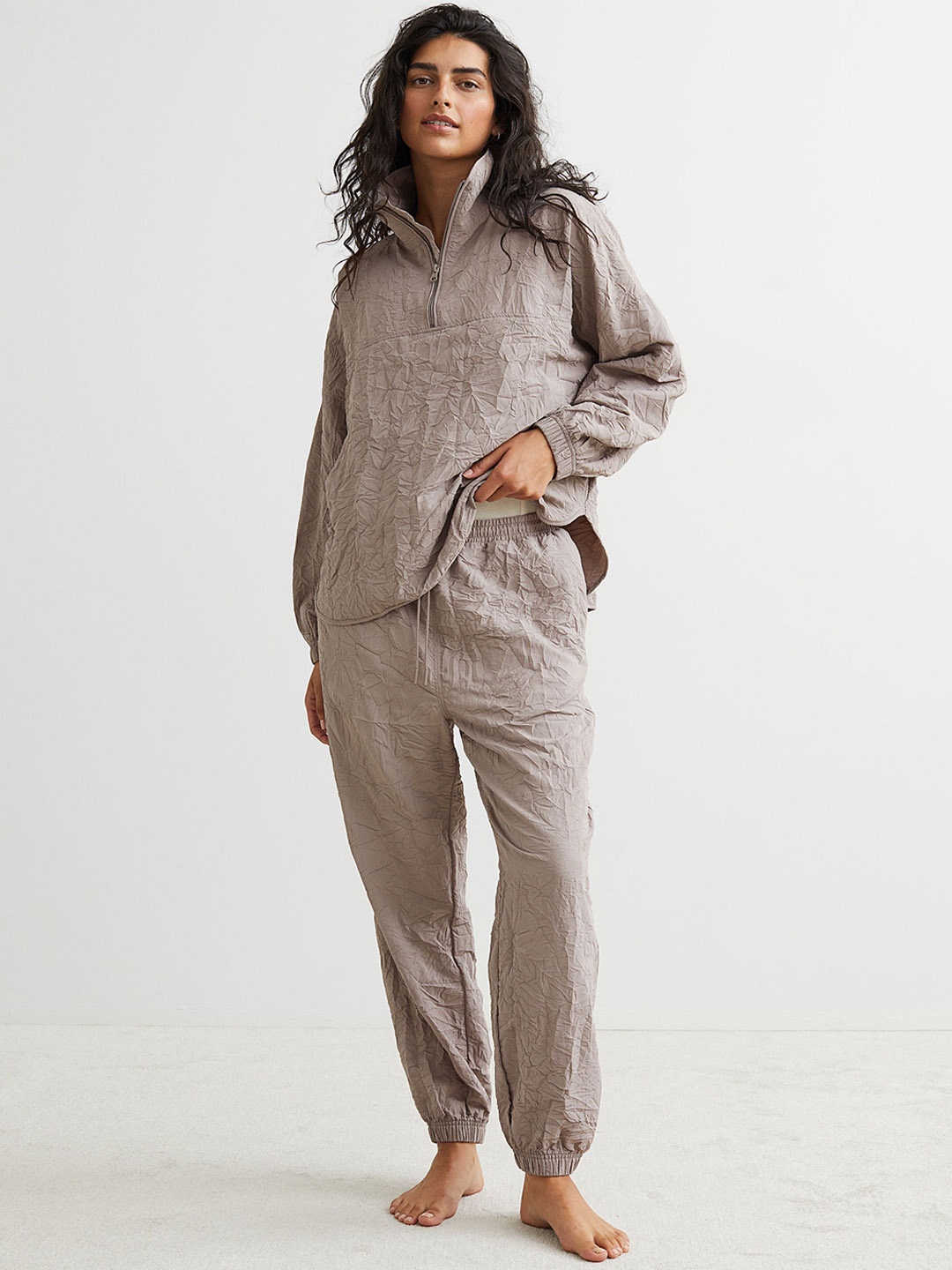 

H&M Women Cotton Joggers, Beige