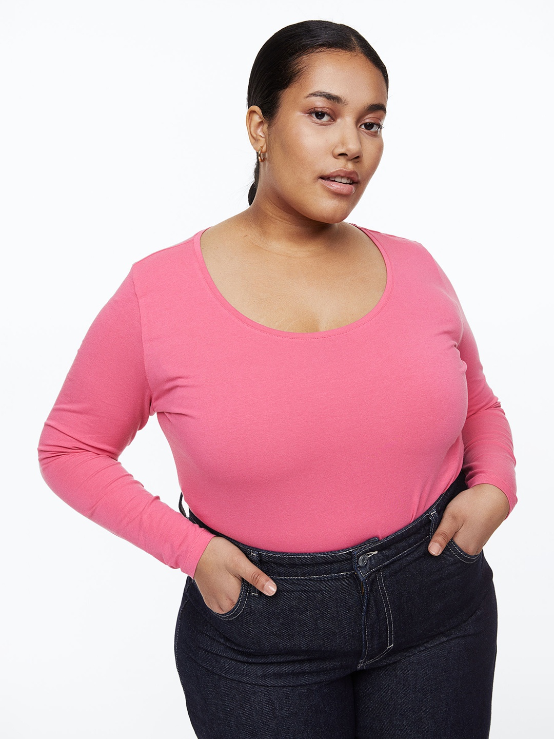 

H&M+ 2-Pack Ribbed Jersey Tops, Pink