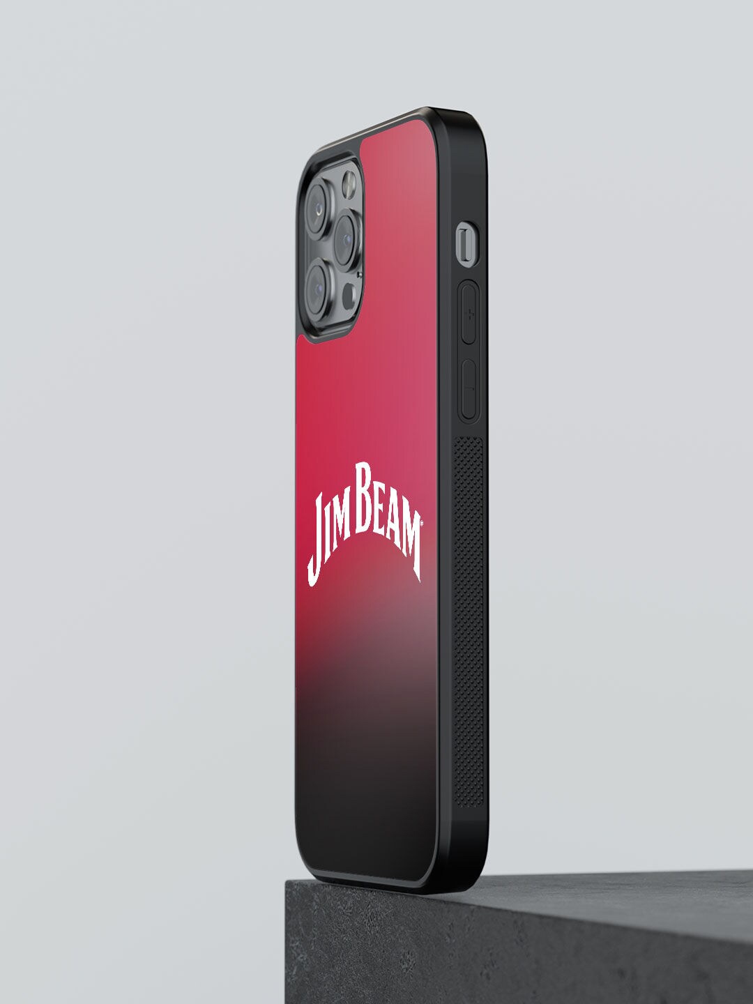 

macmerise Red & Black Printed Jim Beam iPhone 12 Pro Phone Back Case