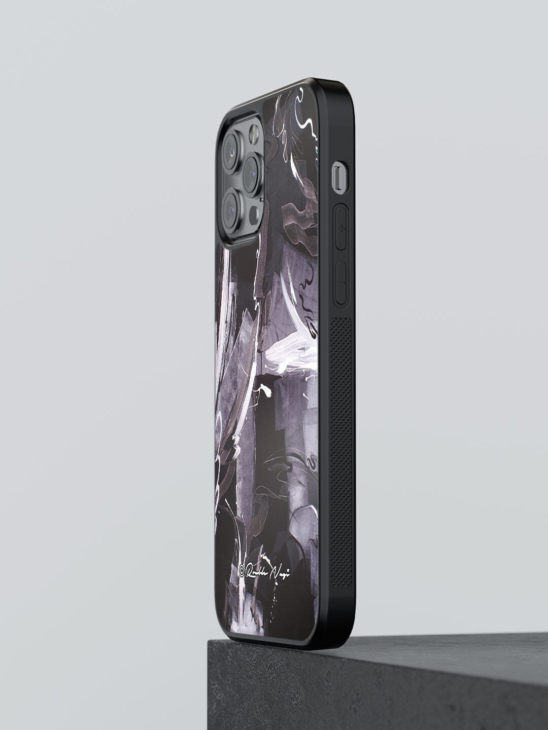 

macmerise Black & Grey Flashback Design iPhone 12 Pro Back Case