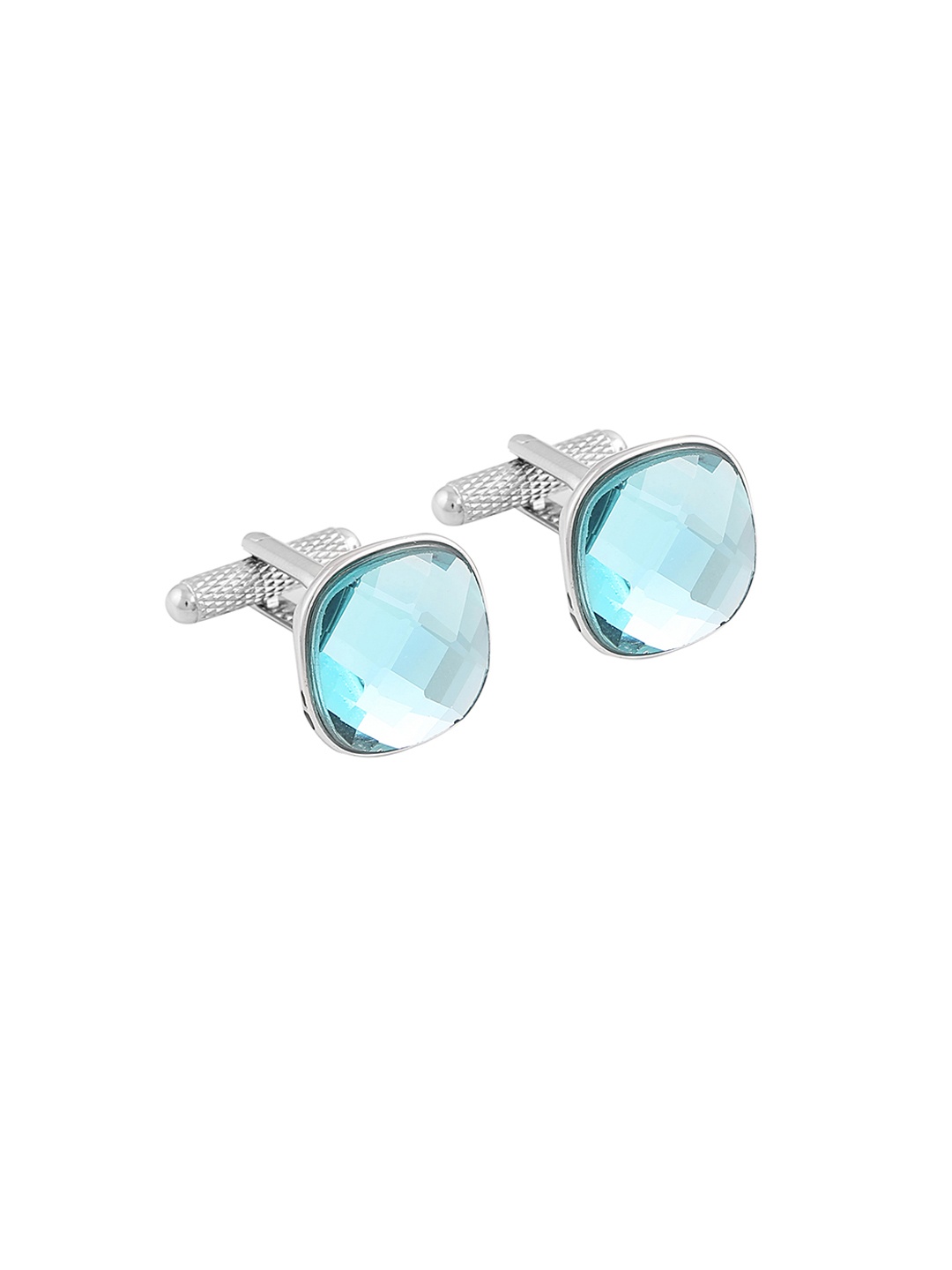 

Alvaro Castgnino Men Turquoise Blue & Silver-Toned Cufflinks