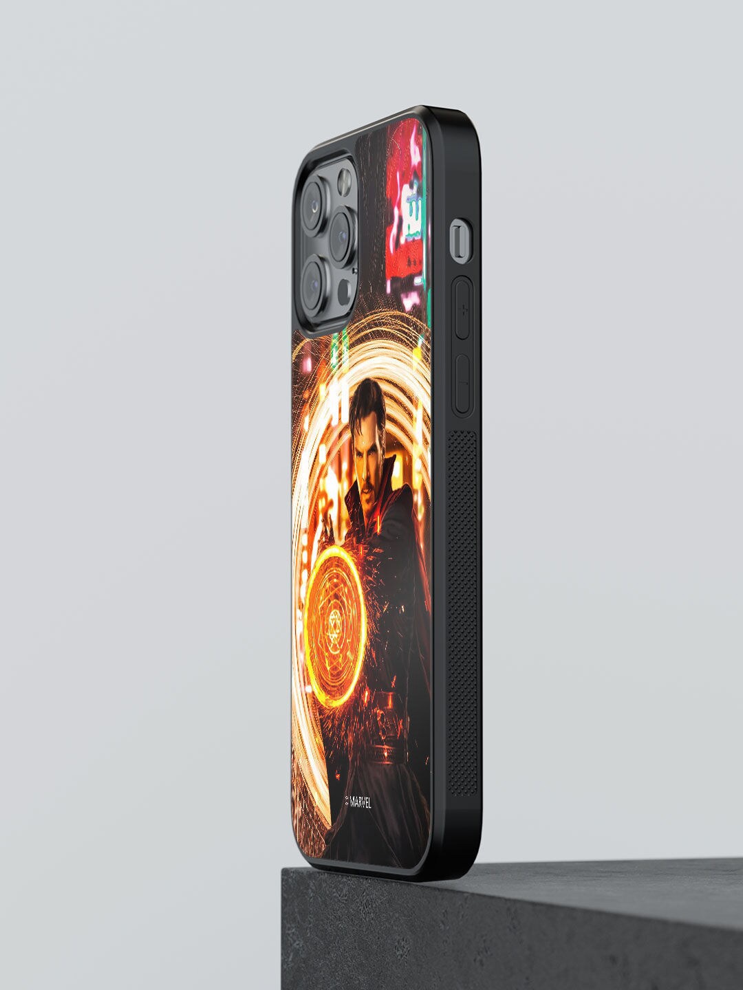 

macmerise Black & Orange Printed iPhone 12 Pro Back Case