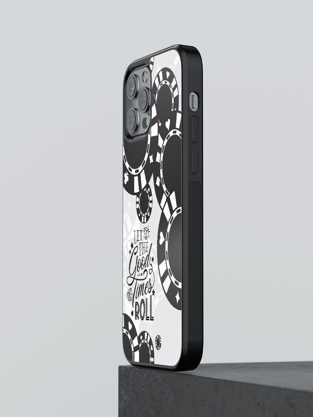 

macmerise White & Grey Printed iPhone 12 Pro Bumper Phone Back Case