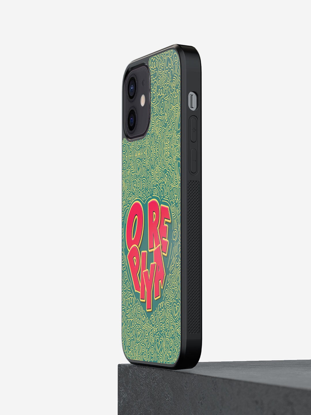 

macmerise Green & Pink Flame Design Printed iPhone 12 Mini Back Case